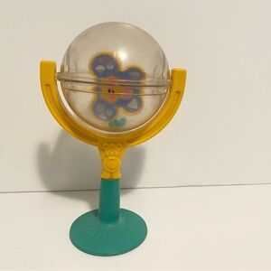 Vintage Fisher Price 1996 Butterfly Baby Toy Rattle Suction Cup High Chair 90s